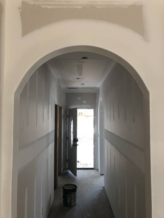 Arched hallway, Patriot Drywall & Plastering project