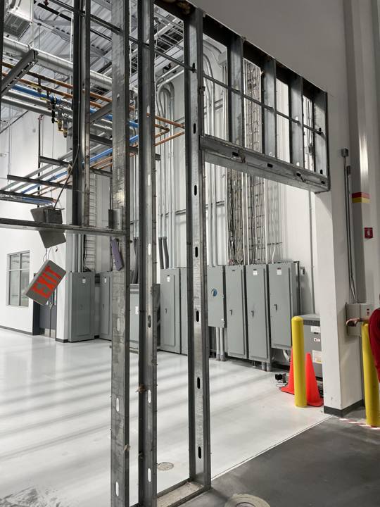 Commercial framing, Patriot Drywall & Plastering project
