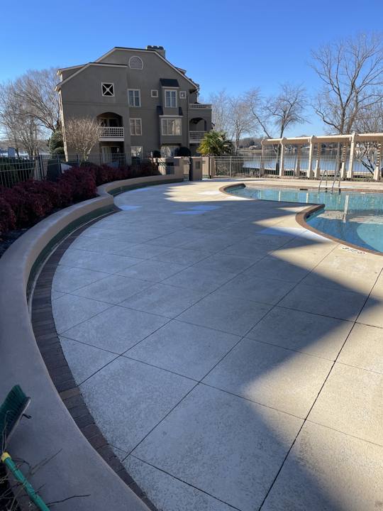 Curved stucco wall, Patriot Drywall & Plastering project