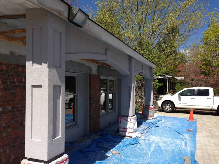 Stucco columns, Patriot Drywall & Plastering project