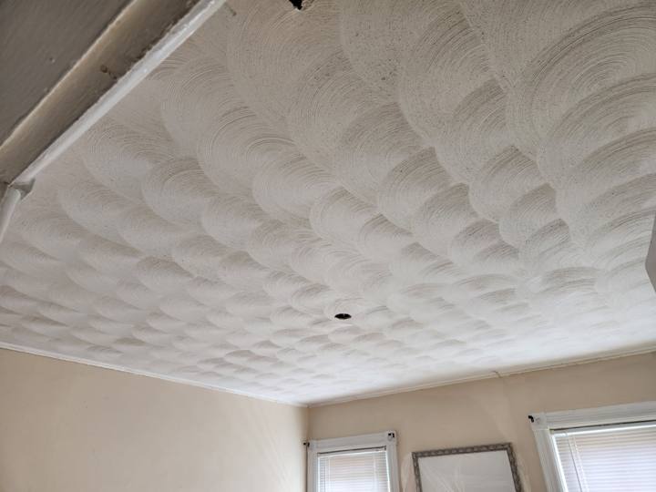 Swirl ceiling, Patriot Drywall & Plastering project
