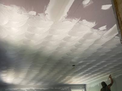 Swirl plaster ceiling, Patriot Drywall & Plastering project