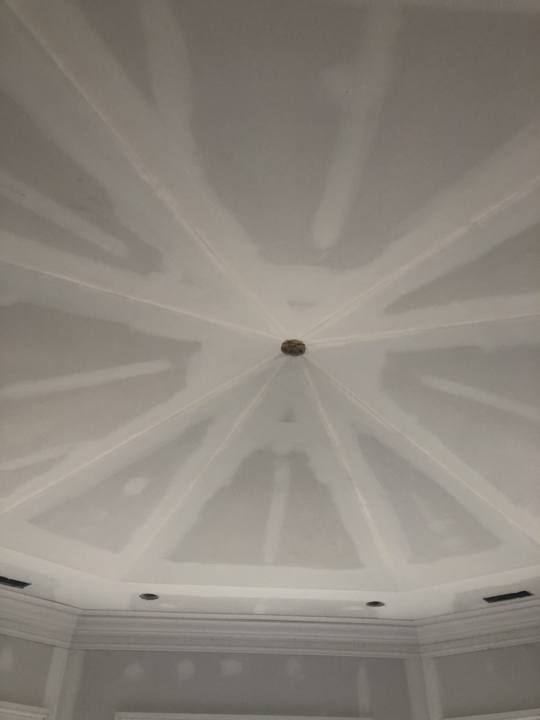 Tray ceiling, finished, Patriot Drywall & Plastering project