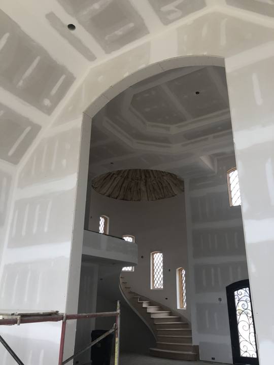 Two-story foyer, Patriot Drywall & Plastering project