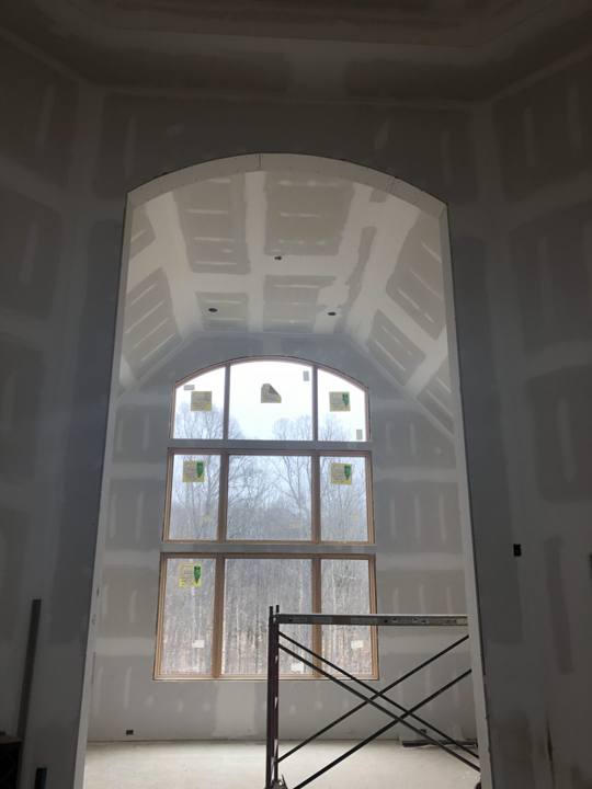 Two-story window wall, Patriot Drywall & Plastering project