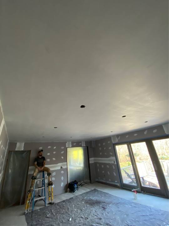 Veneer plaster room, Patriot Drywall & Plastering project