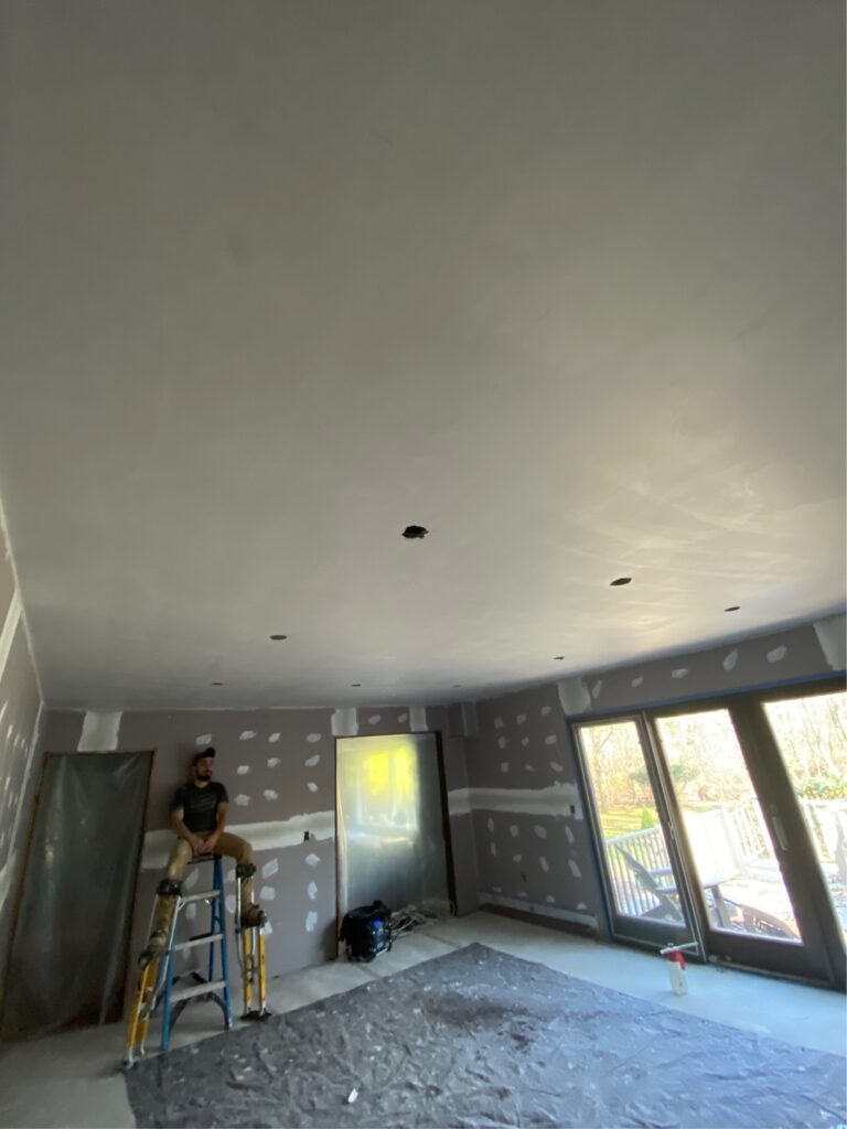 Interior Plaster wall insulation installation